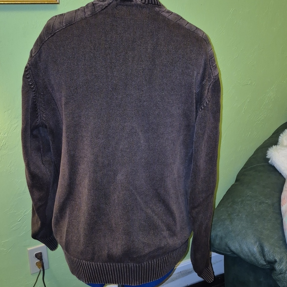 BKE Men's Dark Brown Mock Turtleneck 1/4 zip.XXL. Zip-Up Sweater.#1818) - Picture 4 of 16